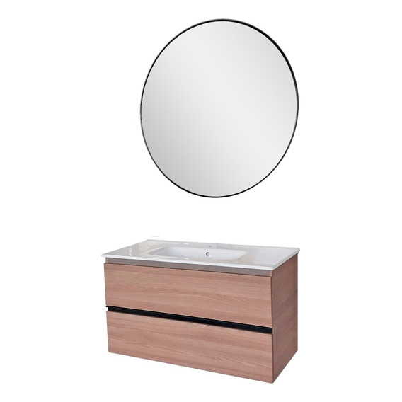 Conjunto Mueble De Baño Modelo Vida Mueble + Mesada+ Espejo 