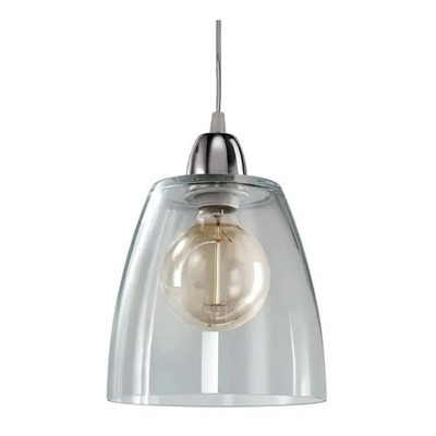 Colgante 1 Luz Vidrio Transparente Deco Vintage Apto Led