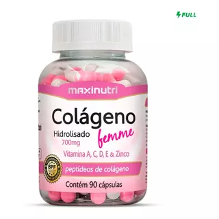 Suplemento Em Cápsulas Maxinutri Femme Colágeno Hidrolisado Vitaminas Em Pote 90 Un