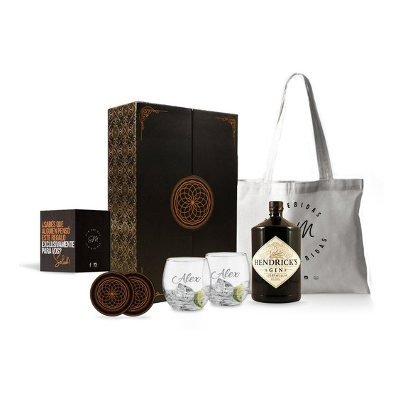 Experiencia Gin Hendricks 700ml Box + 2 Vasos Personalizados