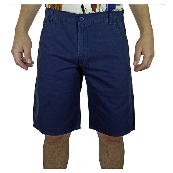 Bermuda Moda Drill Para Hombre - Azul