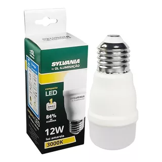 Lâmpada Compacta Sorvete Led 12w E27 Bivolt Branco Quente (3000k) 110v/220v