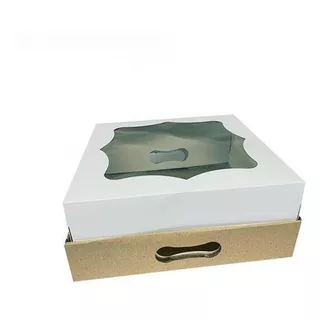 Bandeja Caja Para Desayuno Descartable 30x30x12 X 100 Un 
