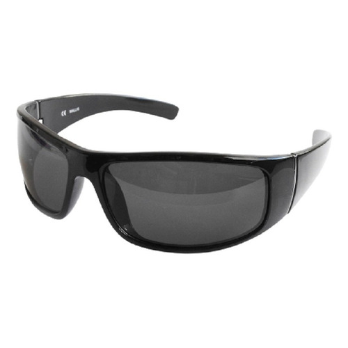 Lentes Deportivos Polarizado Armazón Negro Micas Humo Wallis