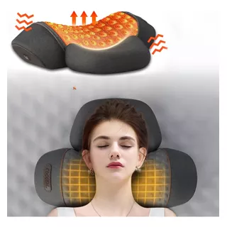 Massageador Travesseiro Cervical Elétrico Inteligente Com Compressa Quente Massagem De Vibração Espuma De Memória 3dx Portátil