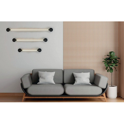 Aplique Pared Hang L Negro Barral Led 18w Deco Moderno Cie