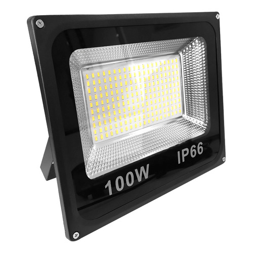 Reflector Led 100w Exterior Alta Potencia Ip66 Multiled Color de la carcasa Negro Color de la luz Blanco frío