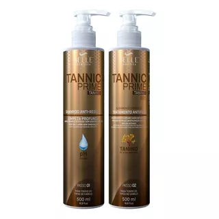 Escova Belle Cosmética Tannic Prime Tanino Orgânica 2x500ml