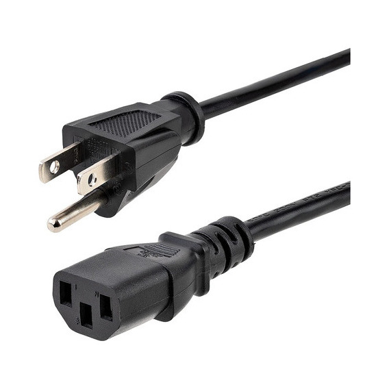 Gio - Cable De Alimentación Trifásico Para Computadora, Pc, Monitor, Fuente De Poder, Impresora Certificado Ul Listed (5 Metros)