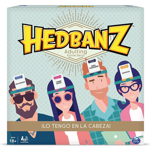 Juego De Mesa Hedbanz Adulting 3 - 6 Jugadores +18 Años