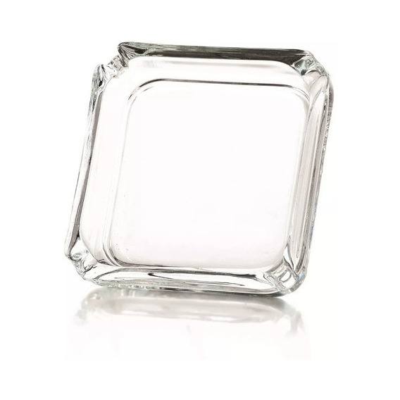 Cenicero cuadrado de vidrio crisa lunita set/48 piezas 