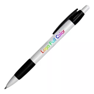 100 Bolígrafos Lapiceras Con Logo Full Color Modelo Focus Pr