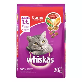 Alimento Whiskas Para Gatos Adultos Sabor Carne 20kg