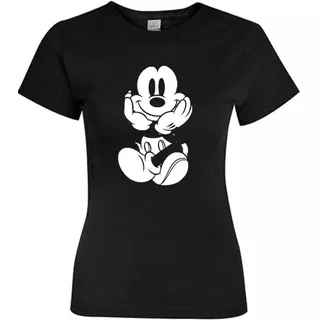 Polera Mickey Mouse Mujer 100% Algodón