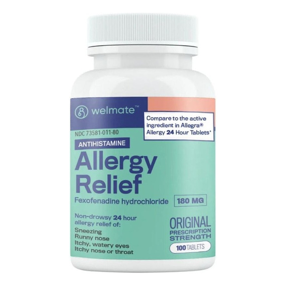 Allergy Relief 180mg X 100tabs - Unidad a $1700