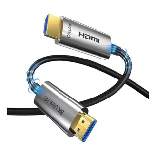 Cabo Hdmi Fibra Óptica 15 Mts 2.1 8k Ultra 3d 15 Metros