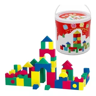 Juego Didáctico  Bloques De Construcción Madera Niños