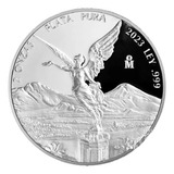 2 Onzas De Plata Pura Libertad 2023 Proof Ley 999 En Capsula