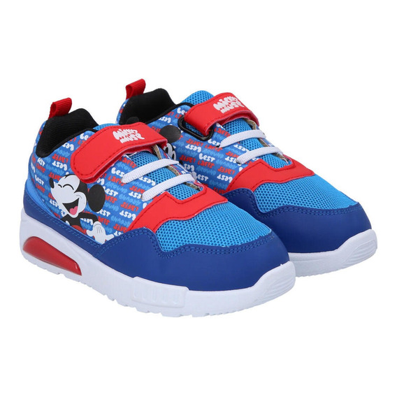 Zapatilla Deportiva Con Luces Mickey Azul