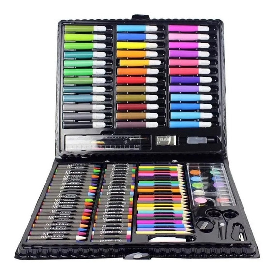 Set De Arte Maleta 150 Piezas Lápices Para Colorear 