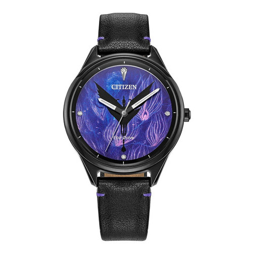 Reloj Citizen Avatar Tree Of Souls Fe7105-09w Mujer E-watch Color de la correa Negro Color del fondo Azul