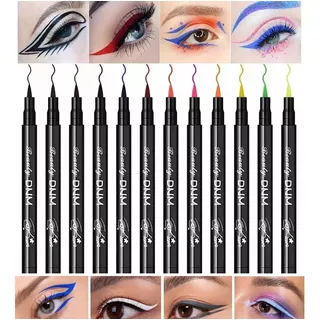 Delineador De Ojos Líquido Mate De Colores Waterproof 12pcs