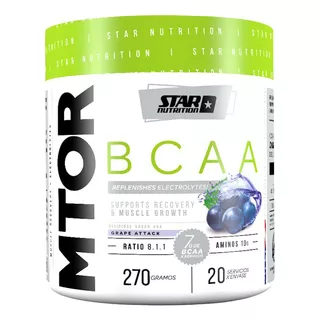 Bcaa Mtor 8.1.1 Star Nutrition Sabor Grape Attack X 270gr