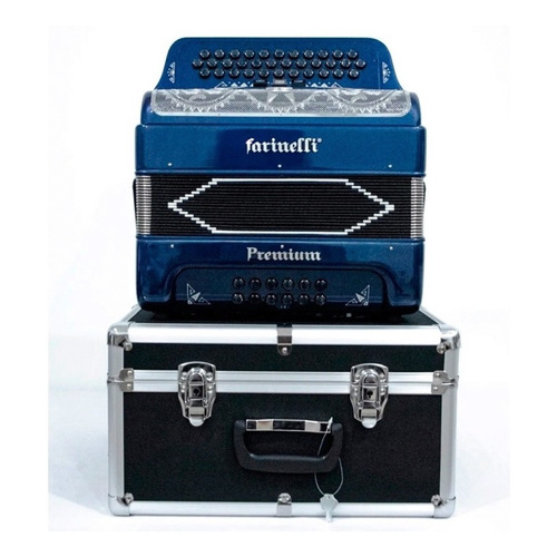 Farinelli 3412faahg Acordeón Premium 34 Botones 3 Regis Fa Color Azul