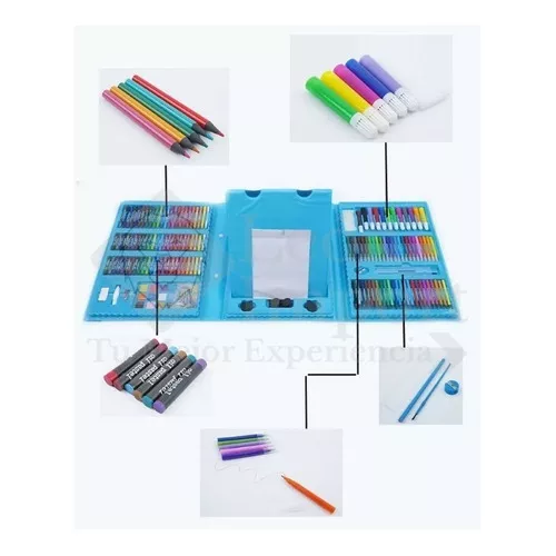 Kit De Dibujo Para Colorear Con Estuche Portátil 208 Piezas