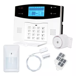 Kit Alarma Domiciliaria Casa Cableada Celular Wifi Gsm