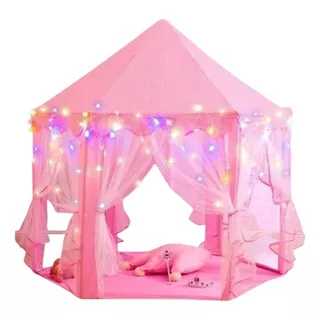 Barraca Infantil Princesa Com Luzes De Led Rosa Importway