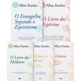 Kit Obras Básicas Com 05 Livros Allan Kardec - 14x21 - Instituto De Difusão - Ide Editora