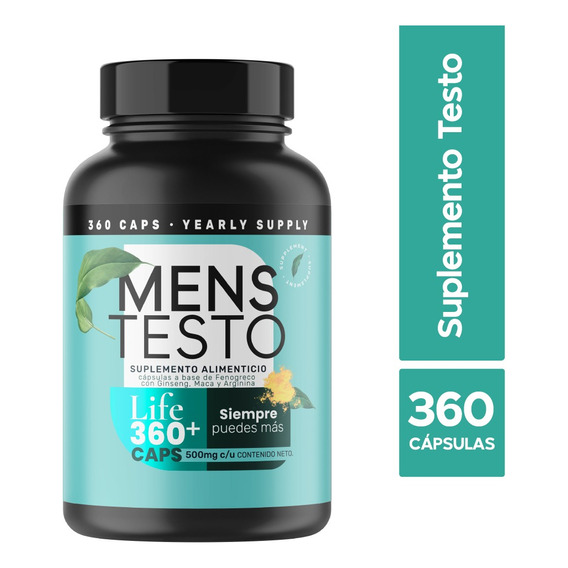 360 Capsulas Mens Testo Precursor Testosterona Fenogreco Sabor Sin Sabor