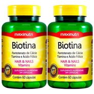 Biotina Firmeza & Crescimento - 2x60 Cápsulas - Maxinutri