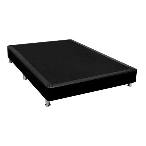 Base Cama Sencilla Pluss M2 Tipo Cuero Negro 100x190