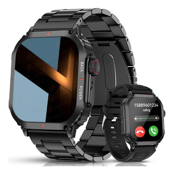 Reloj Inteligente Hombre Deportivo Militar Bluetooth Llamada