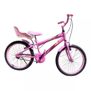 Bicicleta Aro 20 Feminina Infantil Rosa Cadeirinha Boneca