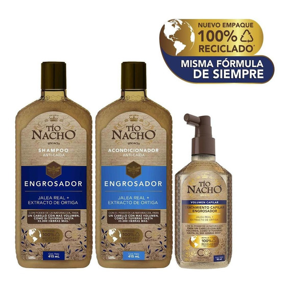 Tio Nacho Shampoo Engrosador + Acondicionador + Tratamiento