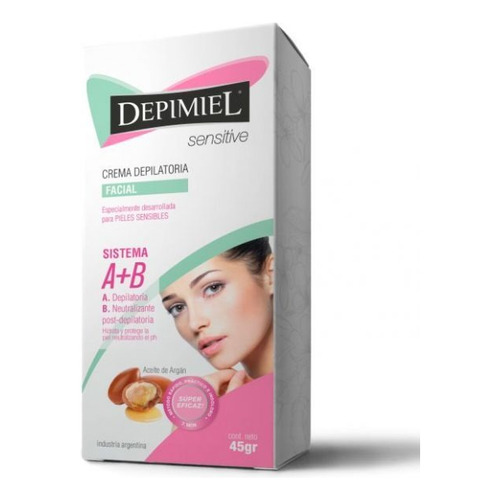 Crema depilatoria rostro sensitive piel sensible a+b Depimiel x 45 gr