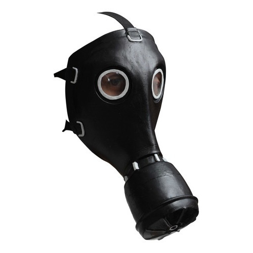 Máscara De Gas Militar Antigua Radiación Guerra Halloween Color Negro