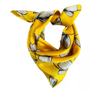 Pañuelo Silk Feeling - 50x50cm -tulipan / Amarillo