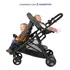 Cochecito De Bebé Doble Graco 2139826 Ready2Grow Gris