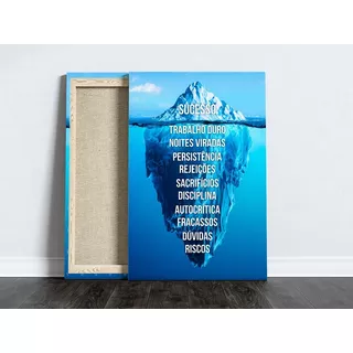 Quadro Tecido Em Tela Iceberg Sucesso Escritório Grand 60x90