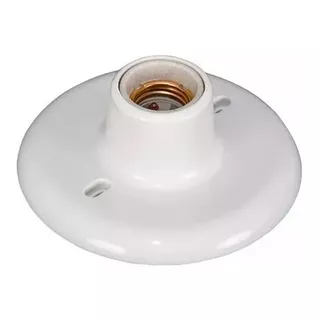 Plafonier Decorativo Branco Plastico Soquete Porcelana 110v/220v