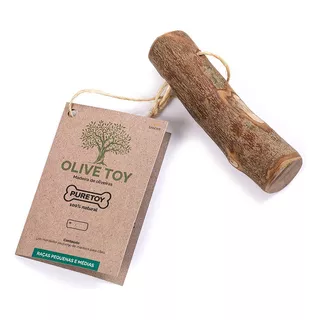 Mordedor De Madeira Olive Toy Para Cães Raças Pequ E Med