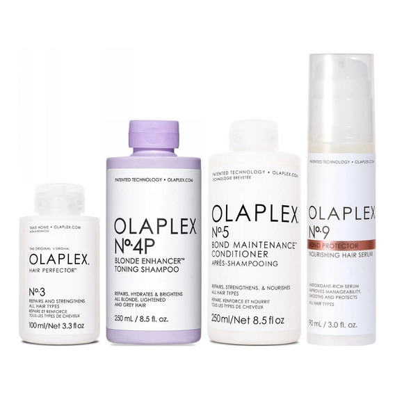 Olaplex N°3 + N°4p + N°5 + N°9 Tratamiento Cabello Rubio