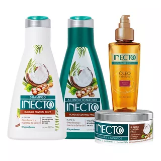 Kit Antifrizz Con Oleo De Coco Y Manteca De Karite Inecto