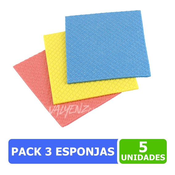 Paño Esponja 15 Unidades Ultra Absorbente Limpieza Biodegra