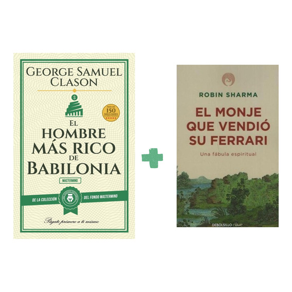 Hombre Rico Babilonia + Monje Ferrari - 2 Libros Gde Y Bolsi