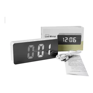 Reloj De Mesa  Despertador  Digital Mulimpo Yq-719  Color Blanco  5v